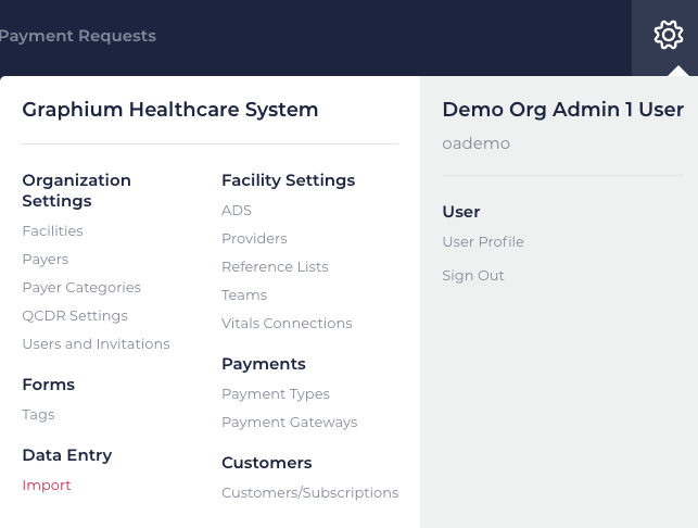 Import Data Form Importing Form Values to a Value Set